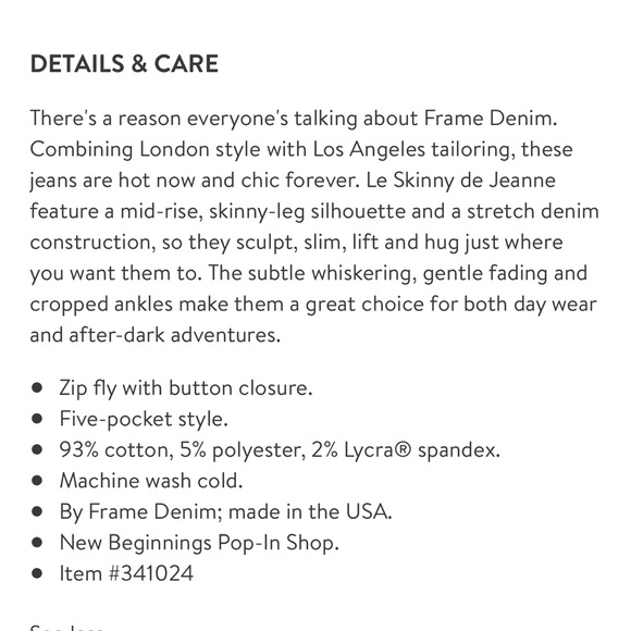 Frame Denim Le Skinny de Jeanne Jeans - Picture 4 of 10